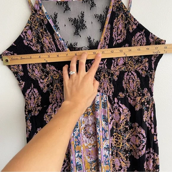 Free people That moment maxi slip dress lace festival boho fairy whimsigoth long - Picture 14 of 16